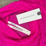 Anthropologie NWT Hot Pink Sheer Lace Turtleneck XS Photo 13