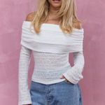 Missguided Misguided White Off The Shoulder Long Sleeve Photo 0