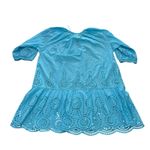 MELISSA ODABASH Ashley Turquoise Eyelet Detail Cotton Swim Cover Photo 3