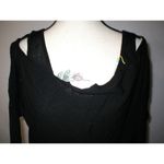 Tracy Reese New NWT $248 Plenty  Off Shoulder Sweater Top Black S Layered Fine Photo 3