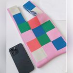 Multicolor Knit Bag, Double Handles Photo 3