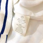 J.O.A. white blue striped croptop cold shoulder Large Photo 6