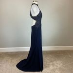 Avery G Beaded Lace Backless Long A Photo 3