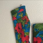 ZARA Basic Zip Up Long Sleeve Green/Blue/Red Floral Lined Jacket Size XS Photo 5