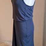 Athleta Women’s Jersey Sleeveless Racerback Draped Front Athleisure Midi Dress Photo 3