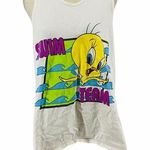 Looney Tunes  Womens White Tweetie Swim Team Sleeve Photo 0