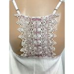 Raga New.  boho ivory/pink embroidered crop top. Small. Retails $109 Photo 7