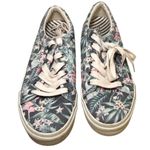 Taos Floral Print Canvas Sneakers Casual Lace Up Women's Shoes tropical resort Green Size 7 Photo 0