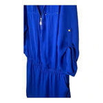 New Look ‎ Zip Up Blue Romper Shorts Roll Tab Sleeves Women Plus Size 2X Photo 3