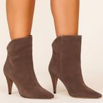 IRO  Gray Suede Pointy Toe High-Low Booties Women's Size 36 (US 5.5) Photo 0