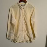 Habitat  Button up yellow and white ombre‎ and striped Shirt Sz L Photo 2