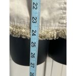 Old Navy Beige Fur Vest Zip Up Sleeveless Size Medium Pockets Photo 2