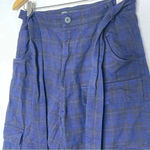 ZARA  Blue Plaid High Waisted Cargo Loose Pants Size Medium Photo 2