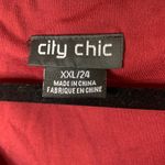 City Chic red romantic embroidered sweetheart ruffle long sleeves love dress 3X Photo 4