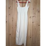 Lulus NWT  Your Sweetie White Tie-Strap Column Maxi Dress Wedding Gala Bride Sz M Photo 5