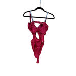 Body Rage red lace heart with rhinestones women’s lingerie Photo 4