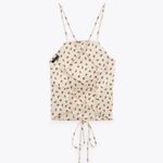 ZARA ‎ Watermelon Print Satin Effect Crisscross Lace-Up Tie Back Crop Top Size XS Photo 9