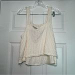 Urban Outfitters Cream Boxy Tank Top Women’s Small Embroidered Boho Summer Photo 3