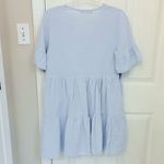 Fancyinn  Short Sleeve Tiered Dress in Light Blue Photo 10