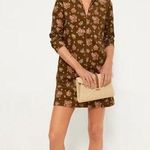 Tuckernuck Hazel Floral Corduroy Mini Dress S Brown Clifton Fall Floral NWT Photo 0