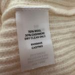 Nordstrom cream knit turtleneck wool & cashmere sweater size M Photo 8