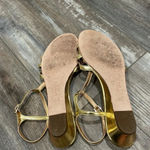 Kate Spade  strappy gold low wedge sandals 1.25 inch heel Photo 3