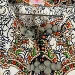 Boho Flare Sleeve Large Print Thailand Maxi Dress Cover Up Vacation Island Brown Photo 5