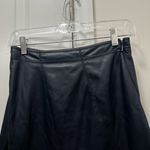 Rebecca Taylor Navy Blue Faux Leather Skirt Size 2 US $375 Photo 3