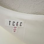 TCEC y2k  white one shoulder ruffle mini dress wedding bachelorette size M NWT Photo 6