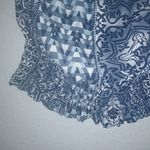 Hot Kiss  M Blue China Crop Peasant Top Photo 1