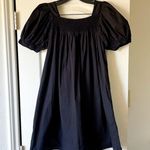 Doen Earhart Mini Dress Organic Cotton Black Puff Sleeve XS EUC Photo 6
