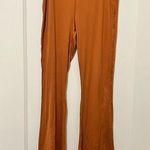 Pink Rose  Pull On Orange Mustard Yellow Soft Flare Casual Pants Size Large NWT Photo 0
