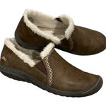 Jambu JBU by Women's Willow Slip-On Memory Foam Shoe Brown Size 8.5 Faux Fur Photo 0