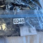 J Jill NWT Sz LG Black White Tropical Floral HiLo Popover Blouse Ruffle Peasant Photo 12