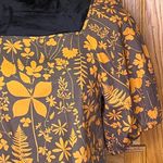 Porridge x Anthropologie Square Neck Puff Sleeve Cotton Poplin Babydoll Dress XS Orange Photo 2