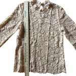 Shilla  Chic Lace Blouse in Cream Pink Size Small Office Bohemian Business Casual Photo 5