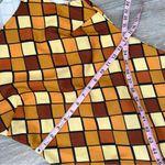 Vintage 90’s does 70’s geometric diamond browns mini‎ dress clueless spice girls Size 4 Photo 5