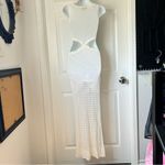 Bebe Elegant White Dress with Unique Cutouts Photo 4
