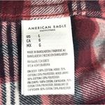 American Eagle Flannel Shirt Womens L Red Plaid Soft Rustic Cabin Core Hiking‎ Size L Photo 8