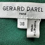 Gerard Darel  Sleeveless Mini Shift Dress Faux Wrap Snap Round Neck Green 38 6 Photo 2