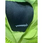 Assembly New York Neon Green Satin Wide Leg Pants Trousers Viscose Rayon Small Photo 4