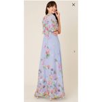 Monsoon Esmee Light Blue Garden Floral Maxi Dress Size 14 Photo 1