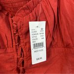 PacSun NWT /La Hearts Lace Up Long Sleeve Rust Boho Crop Top Size Medium Photo 11