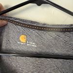 Carhartt Women's Charcoal Gray Long Sleeve Striped Sweatshirt L Workwear Western Photo 3