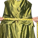 Jessica McClintock Vintage Gunne Sax Strapless Olive‎ Green  Formal Dress Gown Photo 8