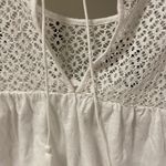 LC Lauren Conrad Lauren Conrad white large tank top with pretty peek a boo pattern at top Photo 4