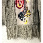 Anthropologie Sleeping on Snow Anthropologie Cardigan Size XS Embroidered Fringe Gray Photo 10