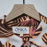 Omika Womens Elisabetta Button Down Shirt Cemile Fig Sz S Boho Artsy Beach Photo 3