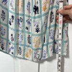 Maeve Anthropologie Elephant Dragonfly Floral Teal Sleeveless Blouse size XS Photo 5