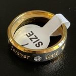 Gold titanium forever love promise ring size 7 Photo 5